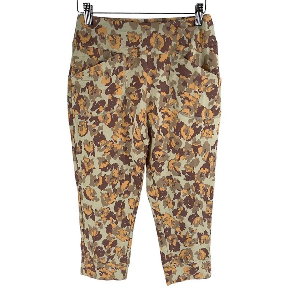 LOGO Lounge by Lori Goldstein Animal French Terry Capri Pants Brown - Regular